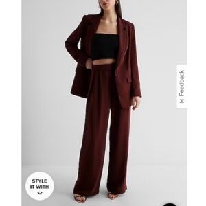 Express Stylist Super High Waisted Pleated Wide Leg Pant 12 NWT